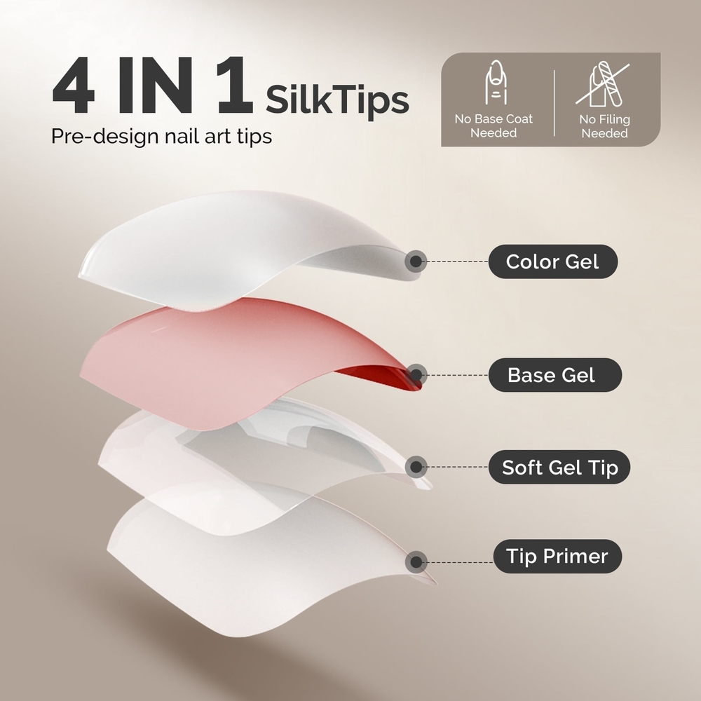 Pink & White French Press-On Nail Tips - 160 Pack - Picture 2 of 3